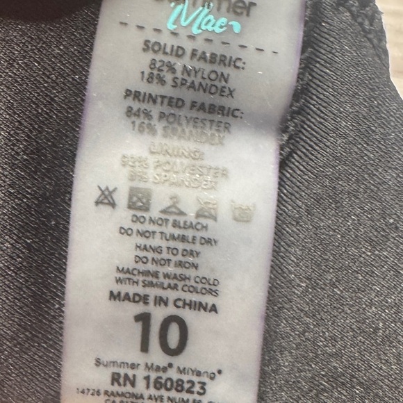 Summer Mae Maternity Flutter Sleeve Black Textured Bikini Top Size 10 NWT - Picture 5 of 6